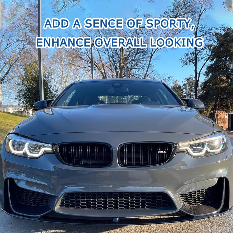 Gear Up Front Bumper Lip Fit for F82 F83 M4 2015-2019,for F80 M3 2015-2018 Carbon Fiber Printing Front Bumper Spoiler Splitter ABS Front Splitter Bumper - Image 4